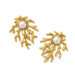 KENDRA SCOTT DESIGN Shea Statement Stud Earrings in Vintage Gold