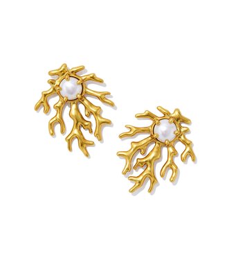 KENDRA SCOTT DESIGN Shea Statement Stud Earrings in Vintage Gold