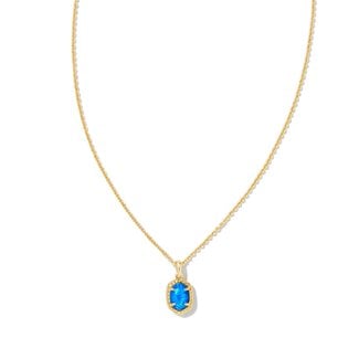 KENDRA SCOTT DESIGN Daphne Gold Framed Pendant Necklace in Bright Blue Opal