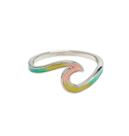 PURA VIDA Tie Dye Wave Ring in Silver