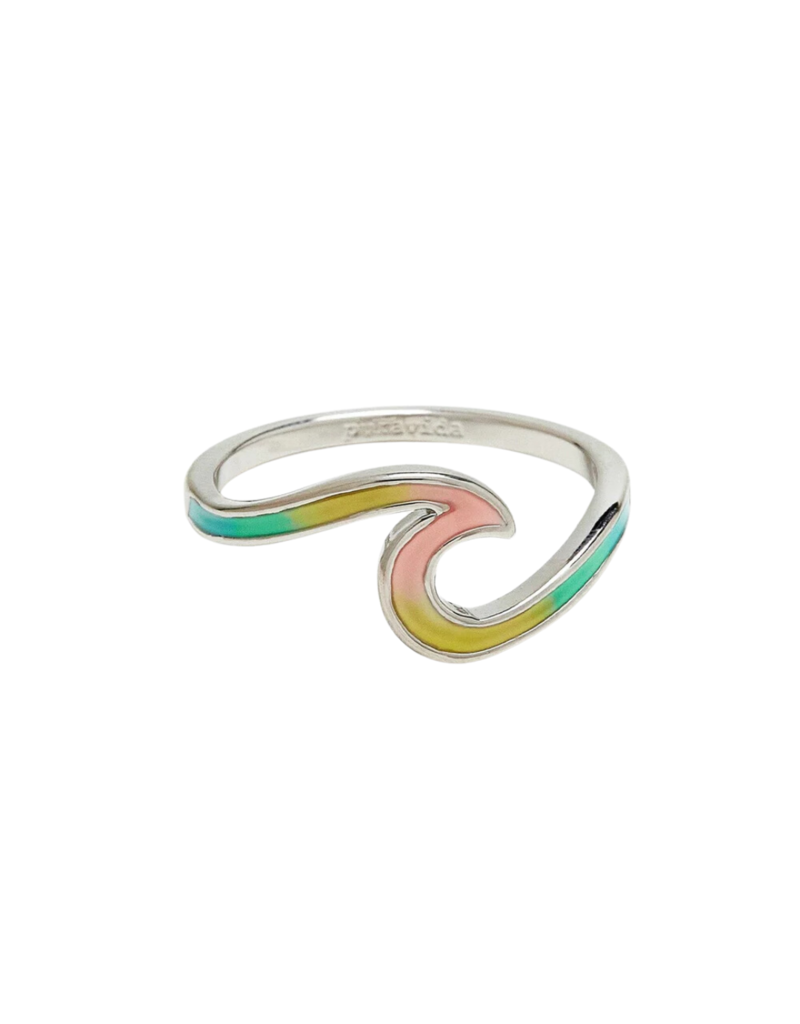 PURA VIDA Tie Dye Wave Ring in Silver