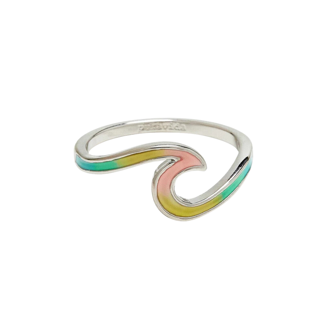 PURA VIDA Tie Dye Wave Ring in Silver
