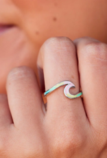 PURA VIDA Tie Dye Wave Ring in Silver