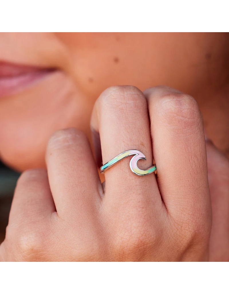 PURA VIDA Tie Dye Wave Ring in Silver