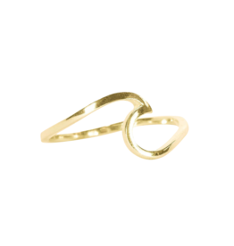 PURA VIDA Wave Ring in Gold