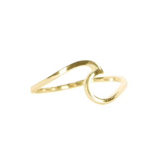 PURA VIDA Wave Ring in Gold