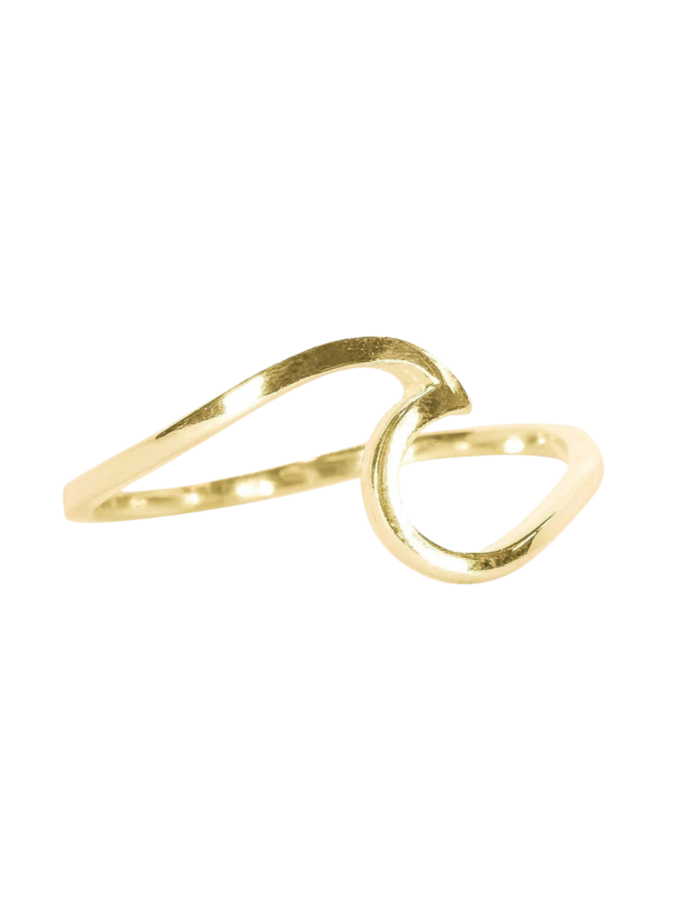 PURA VIDA Wave Ring in Gold