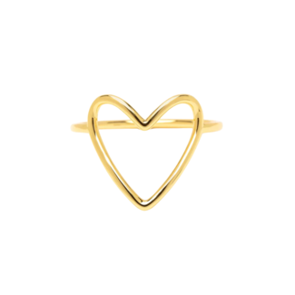 PURA VIDA Statement Heart Ring in Gold