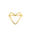 Statement Heart Ring in Gold