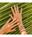Tie Dye Enamel Wave Band Ring in Gold