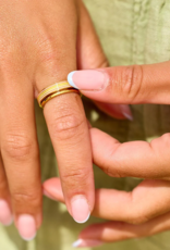 PURA VIDA Pastel Stripe Fidget Ring in Gold PURA VIDA Pastel Stripe Fidget Ring in Gold