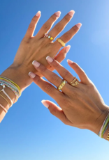 PURA VIDA Pastel Stripe Fidget Ring in Gold PURA VIDA Pastel Stripe Fidget Ring in Gold