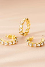 PURA VIDA Stone Heart Band Ring in Gold PURA VIDA Stone Heart Band Ring in Gold