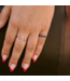 Mood Love Hearts Band Ring in Silver