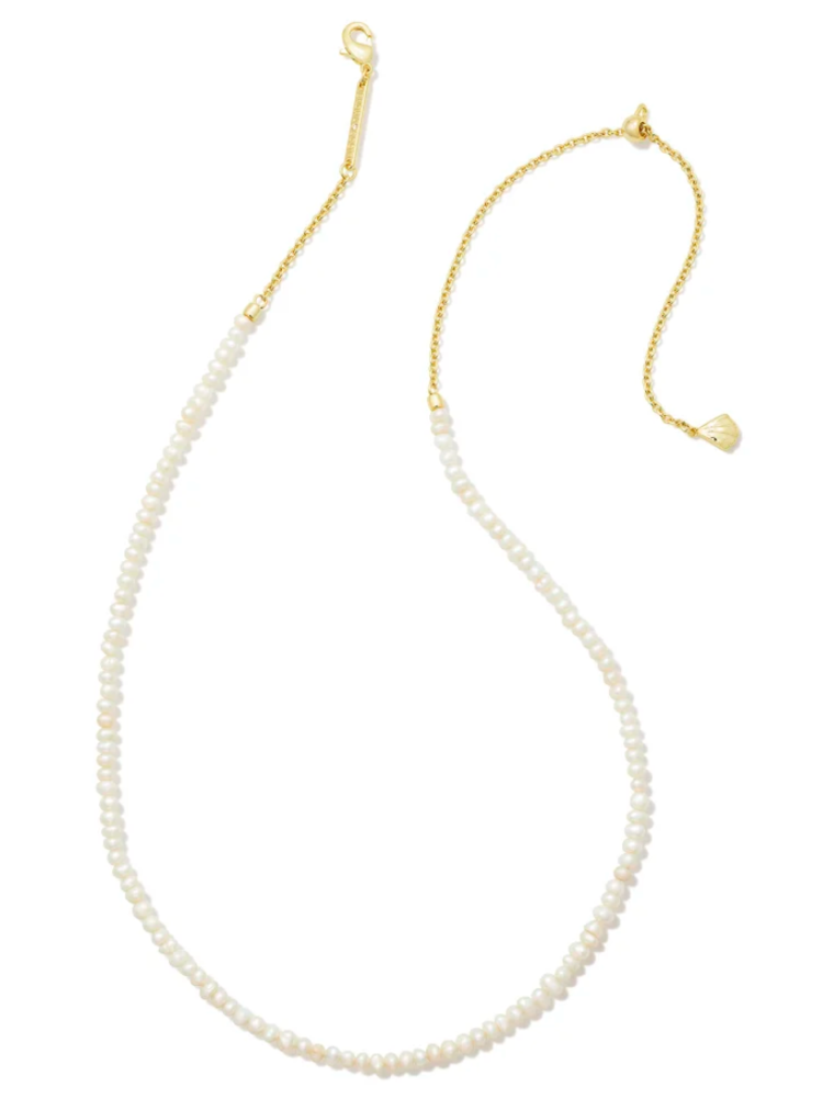 KENDRA SCOTT DESIGN Lolo Gold Strand Necklace in White Pearl