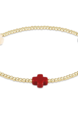 ENEWTON DESIGN Signature Cross Gold Pattern 2mm Bead Bracelet - Firecracker