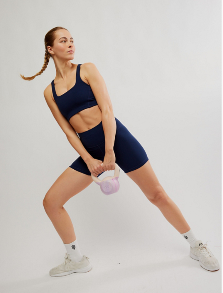 FREE PEOPLE MOVEMENT Never Better Square Neck Bra in Midnight Navy