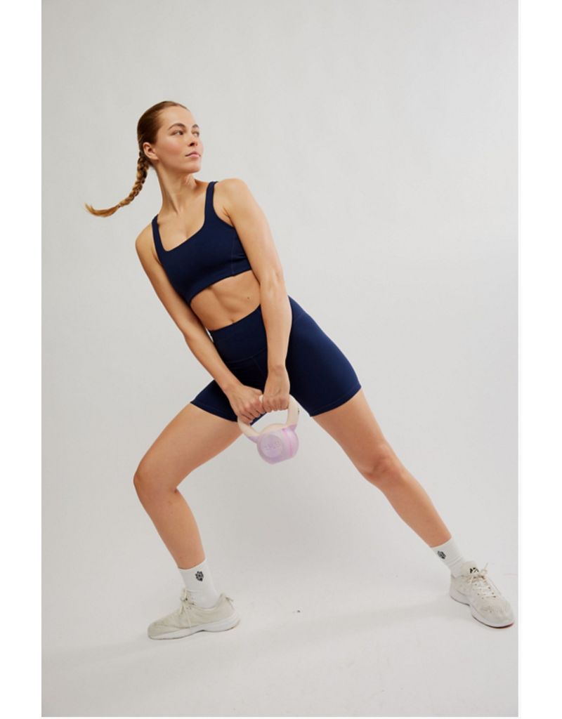 FREE PEOPLE MOVEMENT Never Better Square Neck Bra in Midnight Navy