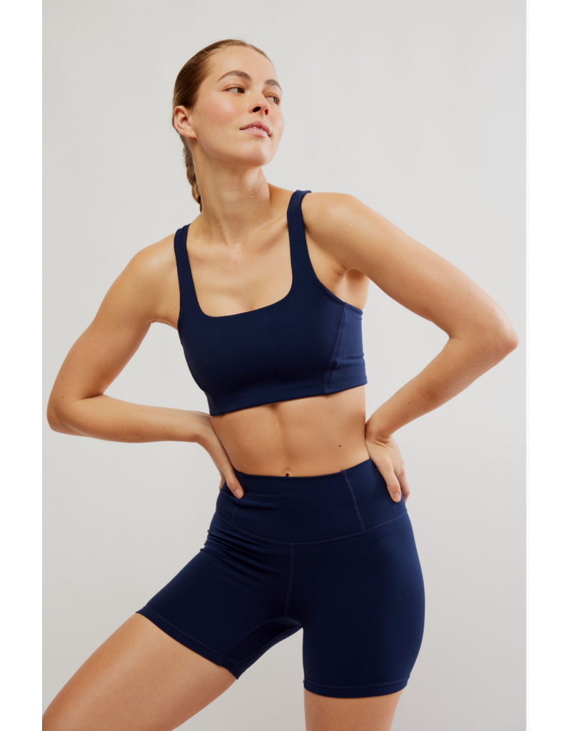 FREE PEOPLE MOVEMENT Never Better Square Neck Bra in Midnight Navy