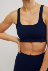 FREE PEOPLE MOVEMENT Never Better Square Neck Bra in Midnight Navy