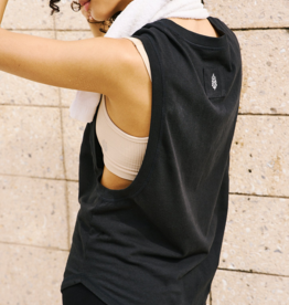 FREE PEOPLE MOVEMENT Spin Tank in Washed Black