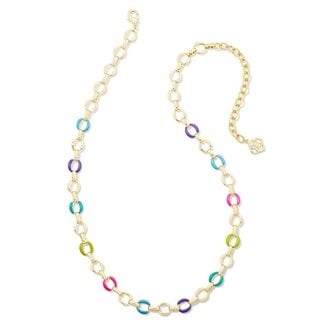 KENDRA SCOTT DESIGN Kelsey Gold Chain Necklace in Multi Mix