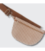 PRETTY SIMPLE Woven Westlyn Bum Bag in Checkered Brown