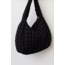 Quilted Caryall Tote Bag in Black