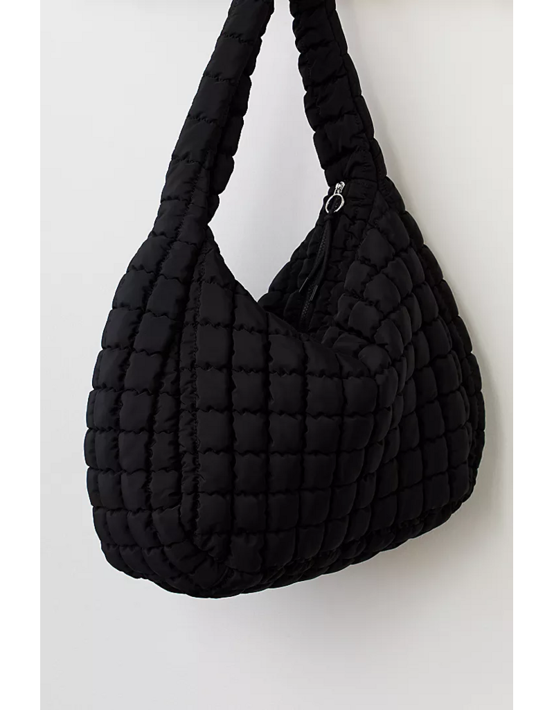 FREE PEOPLE MOVEMENT Quilted Caryall Tote Bag in Black