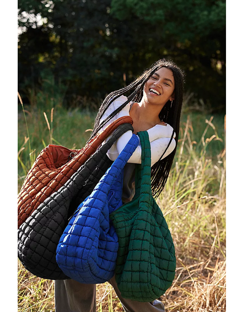 FREE PEOPLE MOVEMENT Quilted Caryall Tote Bag in Black