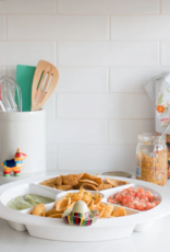 NORA FLEMING Pinstripes Melamine Divided Dish NORA FLEMING Pinstripes Melamine Divided Dish