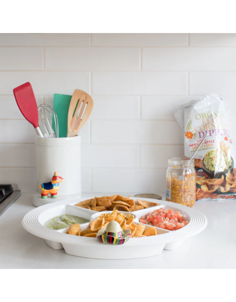 NORA FLEMING Pinstripes Melamine Divided Dish