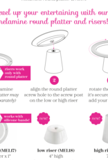 NORA FLEMING Pinstripes Melamine Round Platter NORA FLEMING Pinstripes Melamine Round Platter