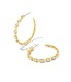 Lexi Gold Hoop Earrings in White Crystal