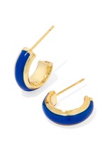 KENDRA SCOTT DESIGN Ainsley Gold Huggie Earrings in Blue Enamel KENDRA SCOTT DESIGN Ainsley Gold Huggie Earrings in Blue Enamel