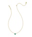 Framed Ari Heart Gold Short Pendant Necklace in Mood Stone