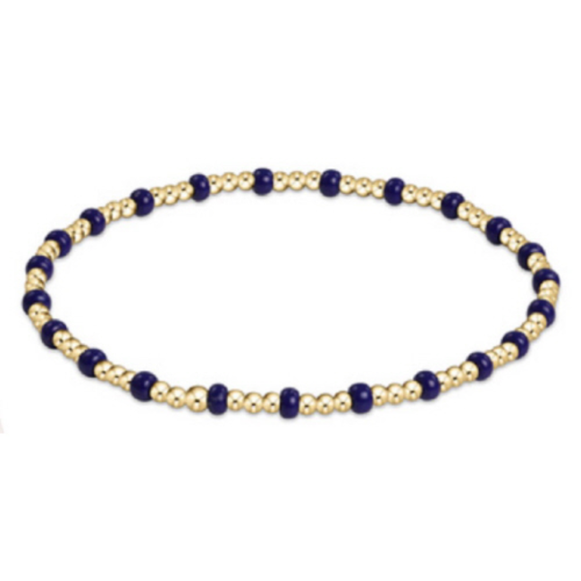 Hope Sincerity Bracelet - Matte Navy/Gold