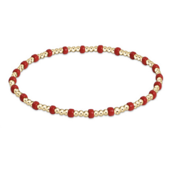 Hope Sincerity Bracelet - Bright Red/Gold