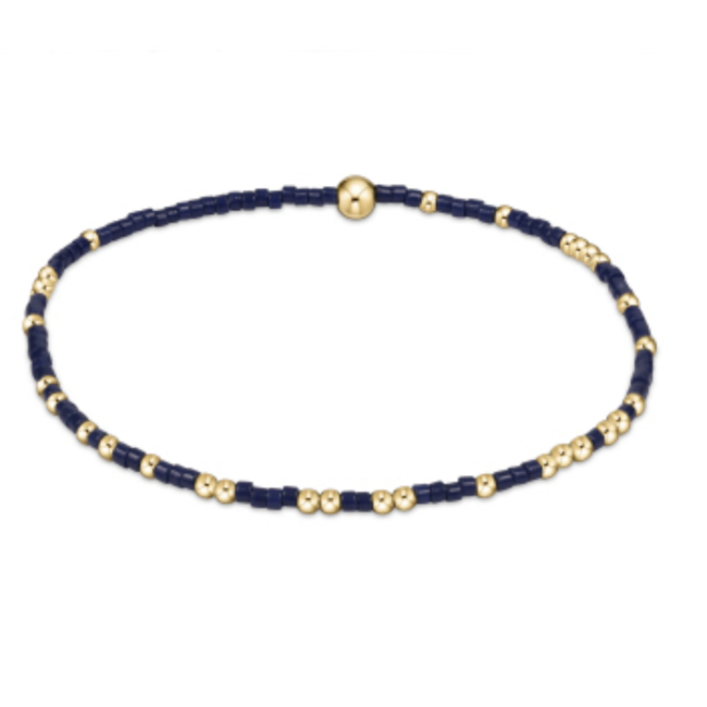 Hope Unwritten Bracelet - Matte Navy/Gold