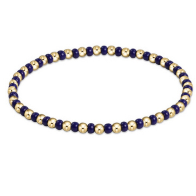 Hope Grateful Bracelet - Matte Navy/Gold