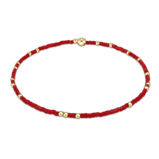 Hope Unwritten Bracelet - Bright Red/Gold