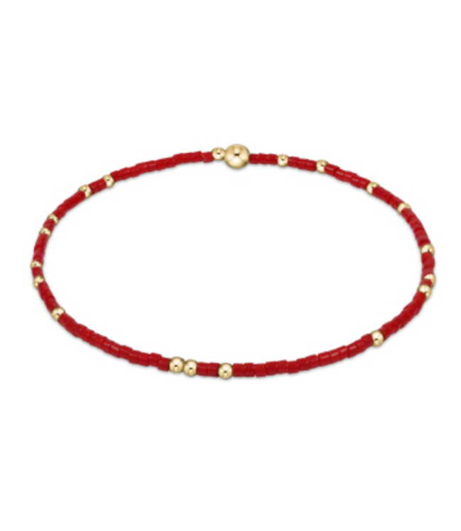 Hope Unwritten Bracelet - Bright Red/Gold