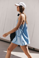 FREE PEOPLE MOVEMENT Hot Shot Mini Dress in Oxford Blue
