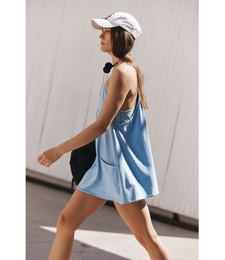 FREE PEOPLE MOVEMENT Hot Shot Mini Dress in Oxford Blue