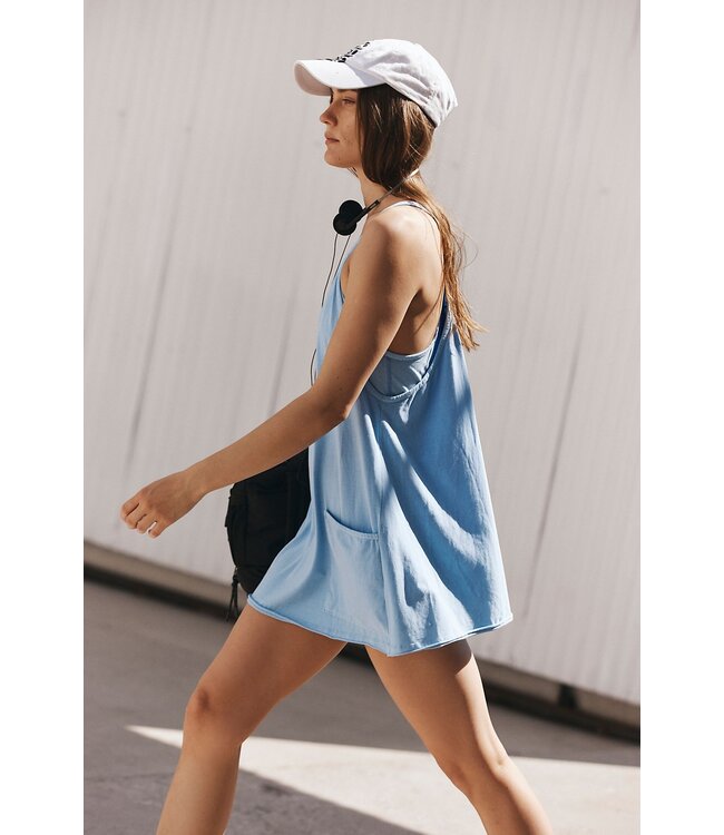 Hot Shot Mini Dress in Oxford Blue