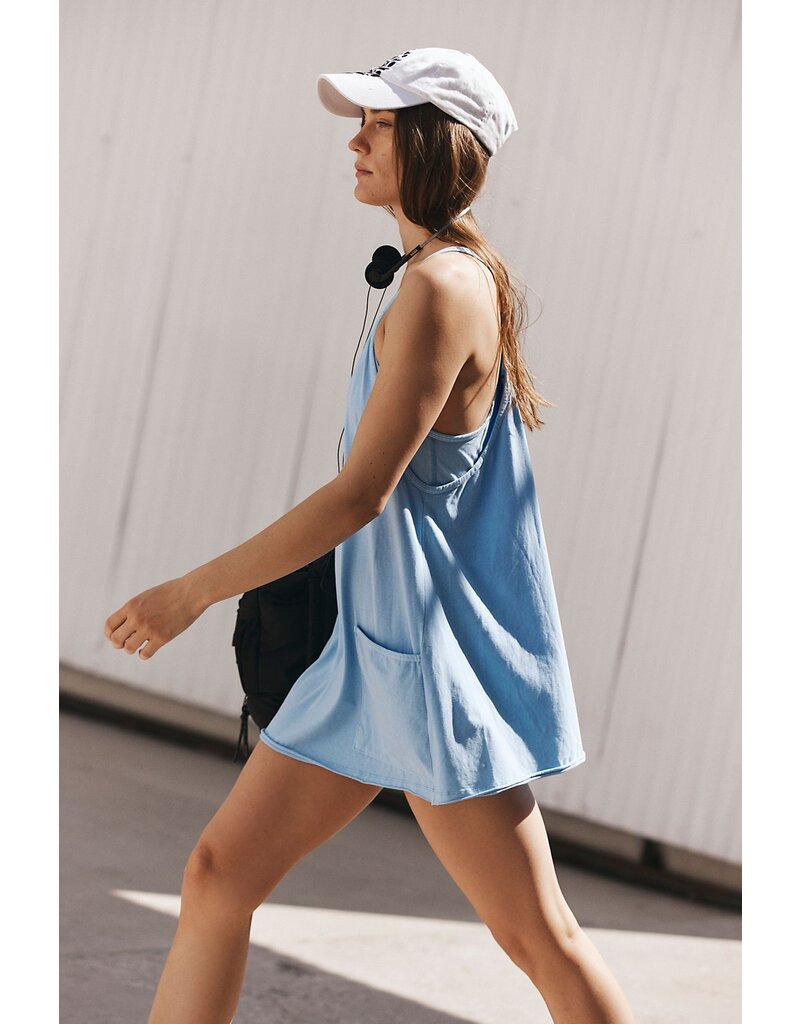 FREE PEOPLE MOVEMENT Hot Shot Mini Dress in Oxford Blue