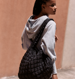 FREE PEOPLE MOVEMENT Quilted Caryall Tote Bag in Black