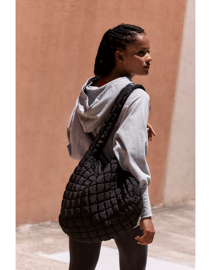 FREE PEOPLE MOVEMENT Quilted Caryall Tote Bag in Black