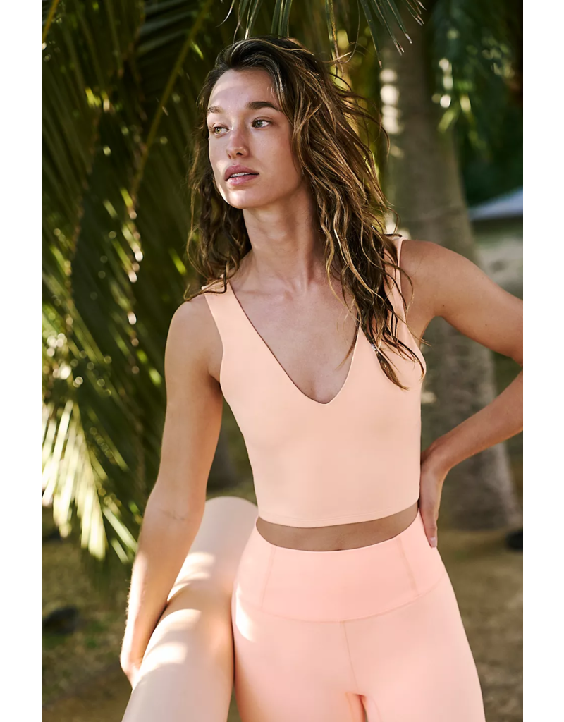 FREE PEOPLE MOVEMENT Never Better Crop Cami in Morning Sun