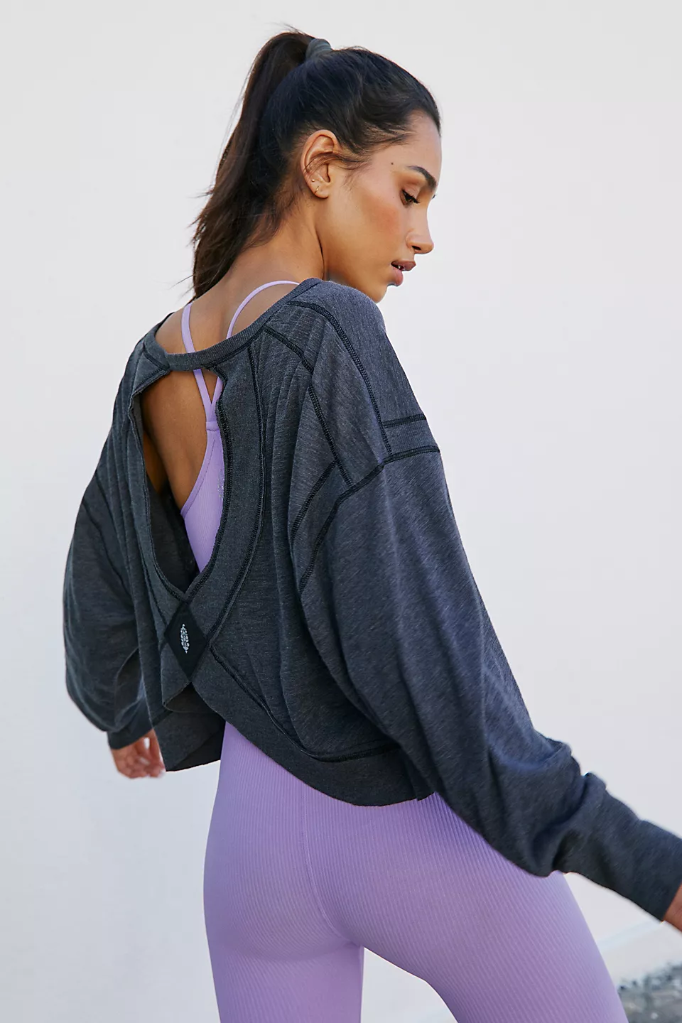 FREE PEOPLE MOVEMENT My Time Layer in Black